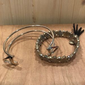 Bracelet arm party set lot: cuff and stretch